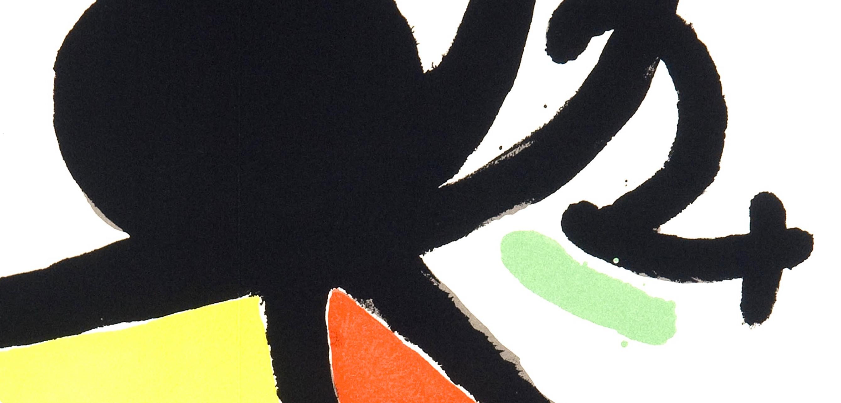 Miró, Composition (Mourlot 872-881; Cramer 164), El tapís de Tarragona (after) - Black Landscape Print by Joan Miró