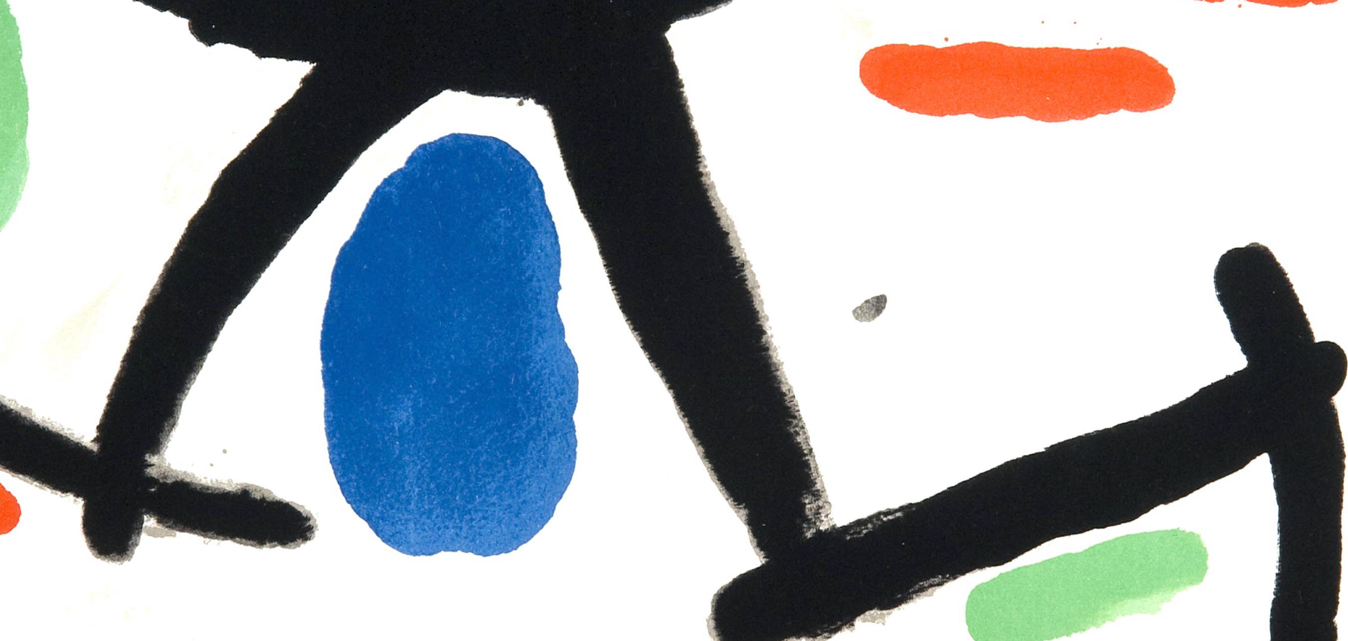 Miró, Composition (Mourlot 872-881; Cramer 164), El tapís de Tarragona (after) - Black Landscape Print by Joan Miró