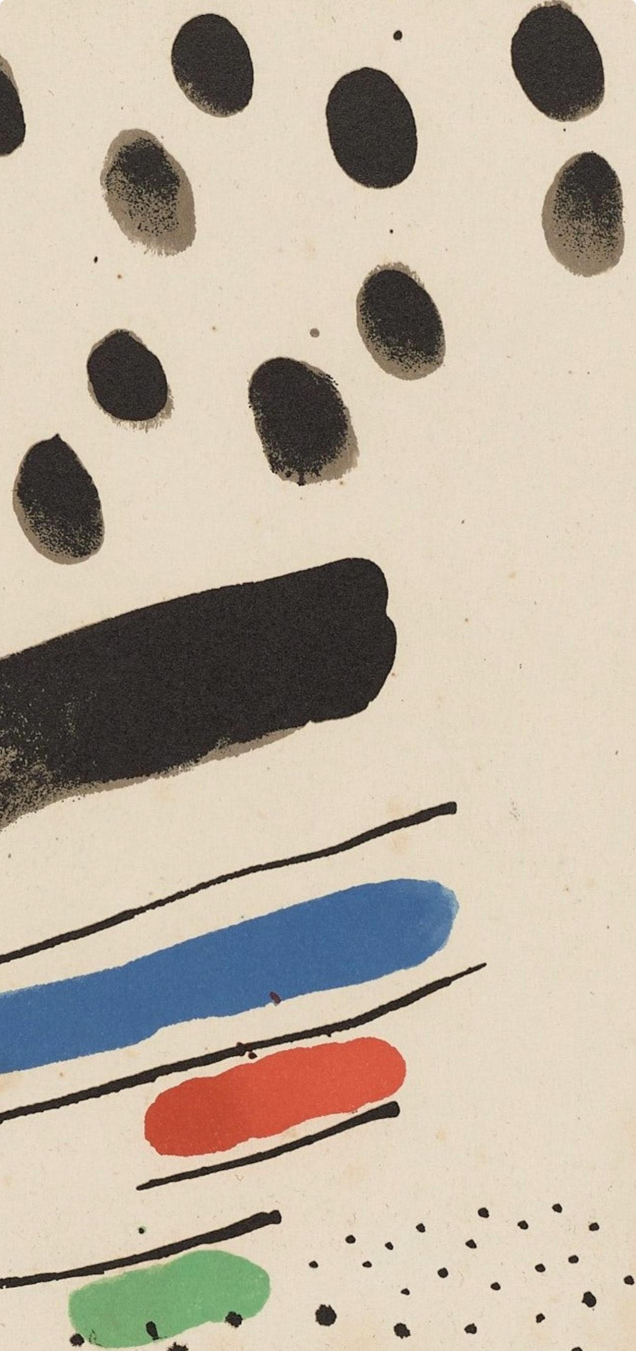 Miró, Composition (Mourlot 872-881; Cramer 164), El tapís de Tarragona (after) - Beige Abstract Print by Joan Miró