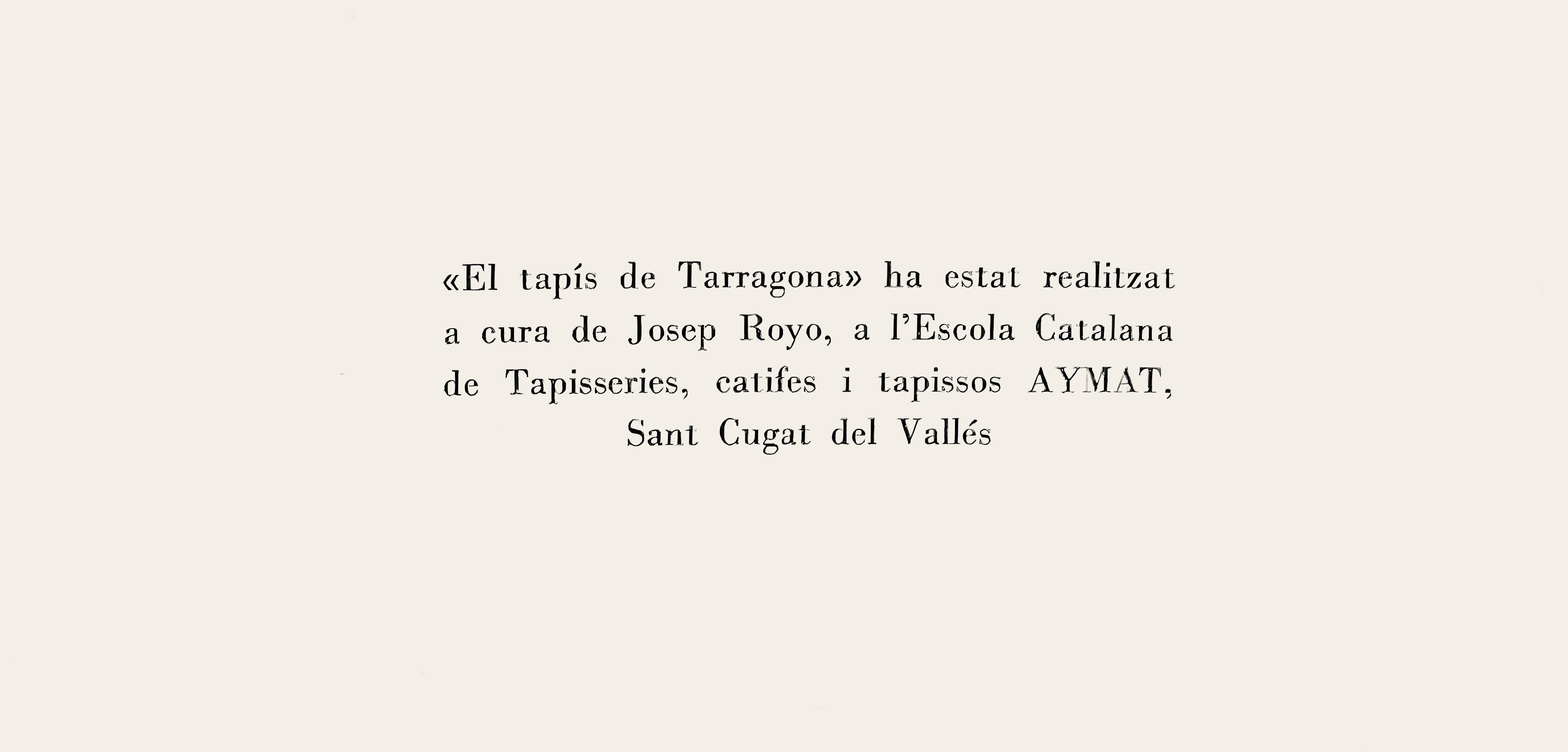Litografía sobre papel vélin Sarrió. Sin firmar y sin numerar, tal como se publicó. Buen estado. Notas: Del folio, Tapís De Tarragona, il-lustracions, Joan Miró, 1972. Publicado por Sala Gaspar S.L., Barcelona; impreso por Publicaciones Reunidas,