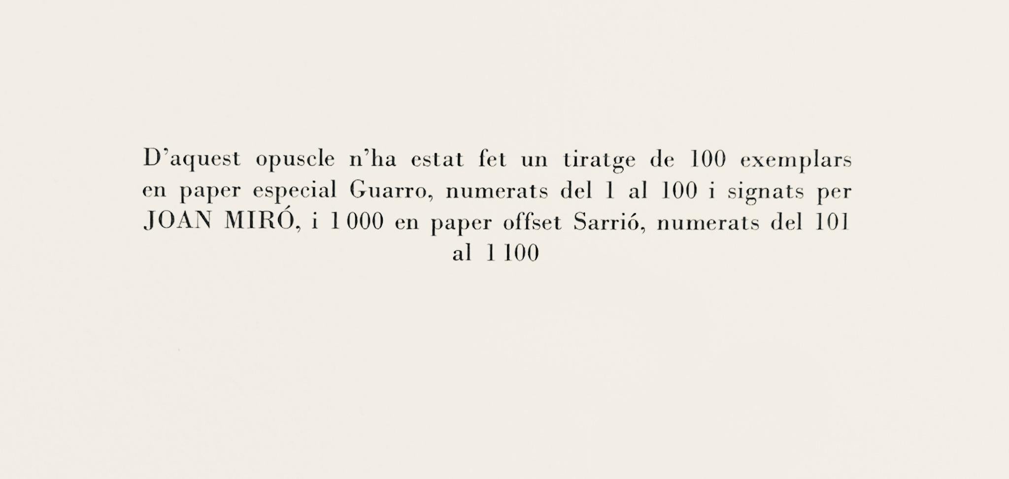 Miró, Composición (Mourlot 872-881; Cramer 164), El tapís de Tarragona (después) en venta 1