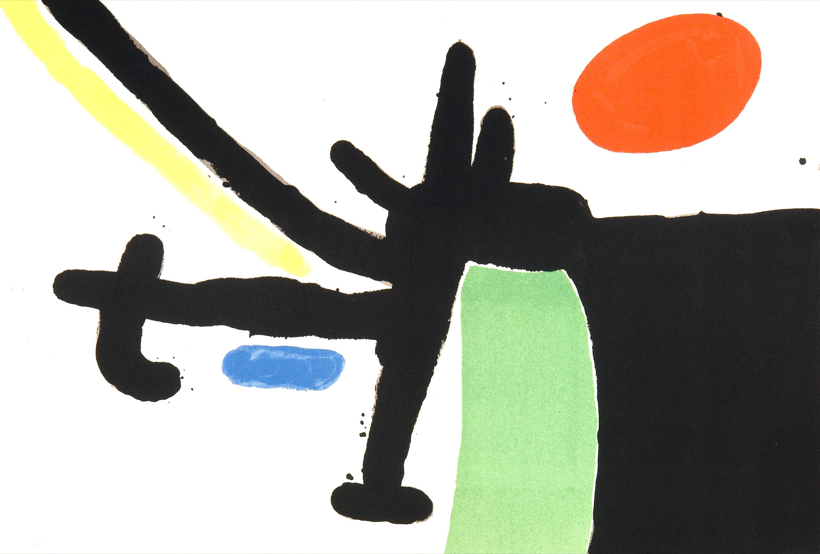 Joan Miró Landscape Print - Miró, Composition (Mourlot 872-881; Cramer 164), El tapís de Tarragona (after)