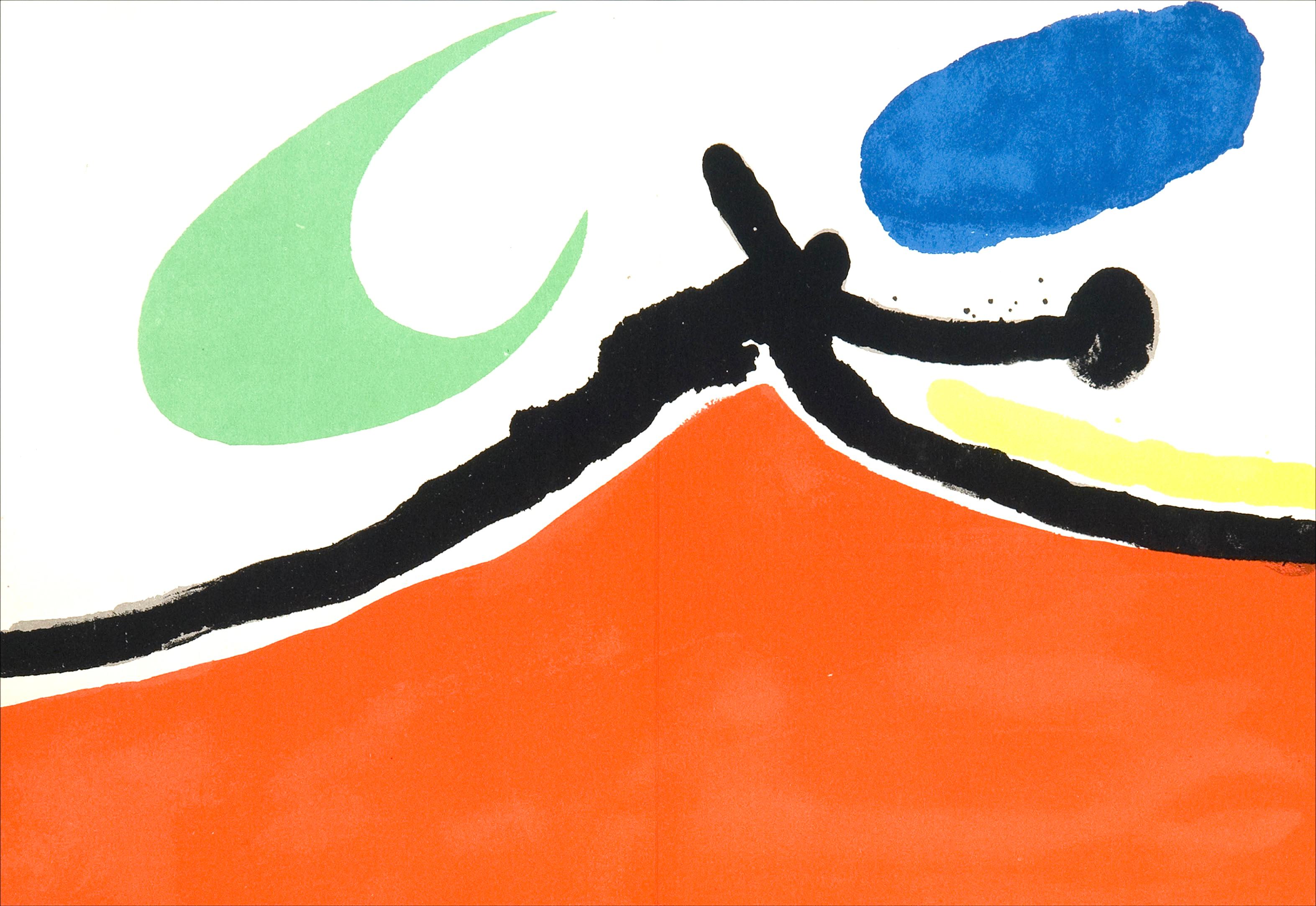 Joan Miró Landscape Print - Miró, Composition (Mourlot 872-881; Cramer 164), El tapís de Tarragona (after)