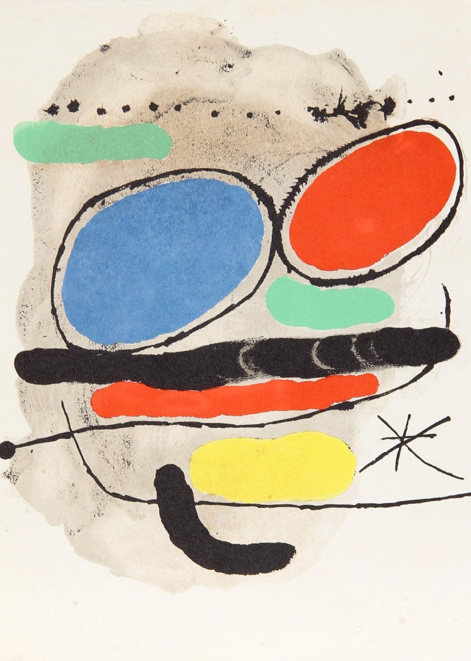 Landscape Print de Joan Miró - Miró, Composición (Mourlot 872-881; Cramer 164), El tapís de Tarragona (después)
