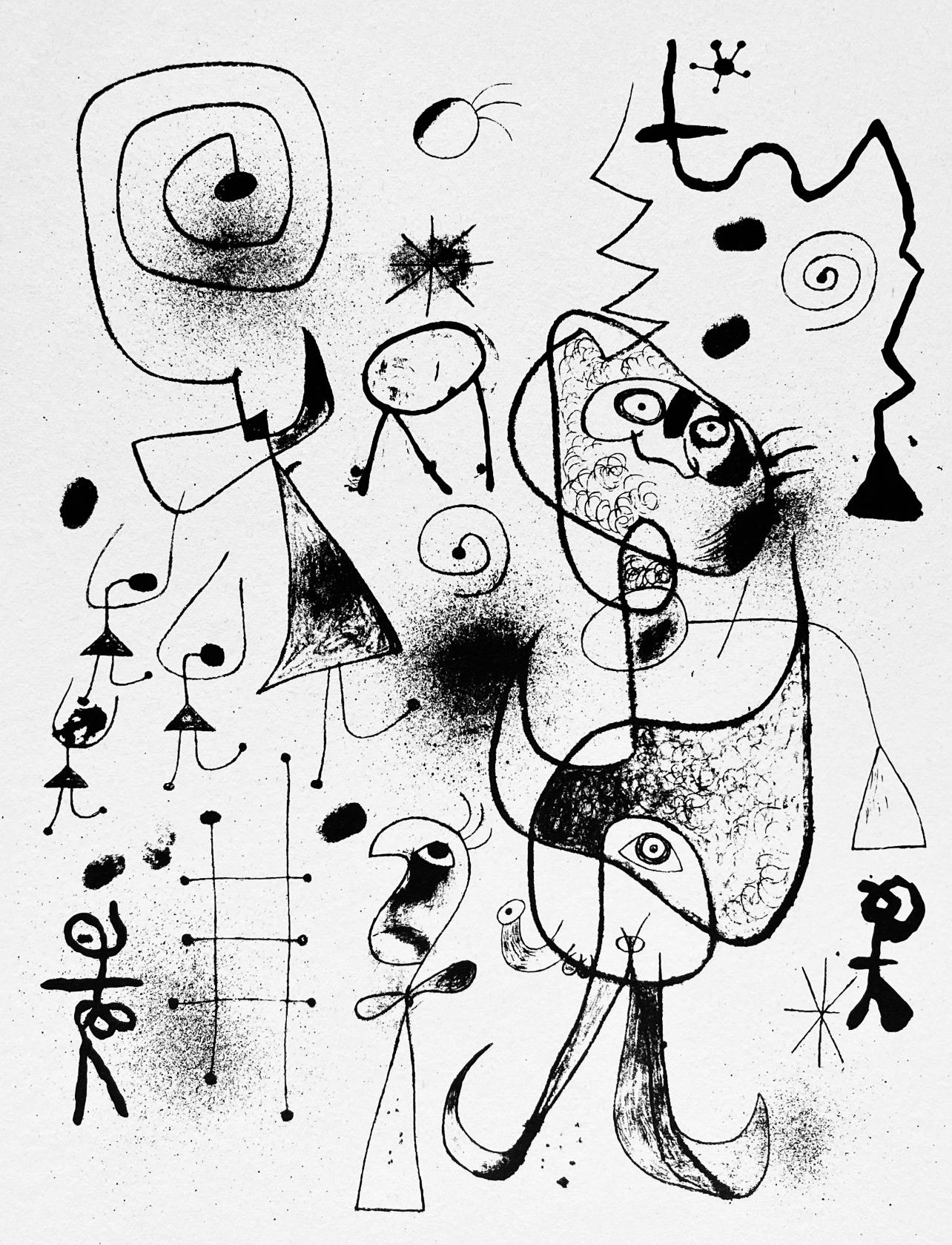 Joan Miró Figurative Print - Miro, Composition, The Prints of Joan Miro (after)