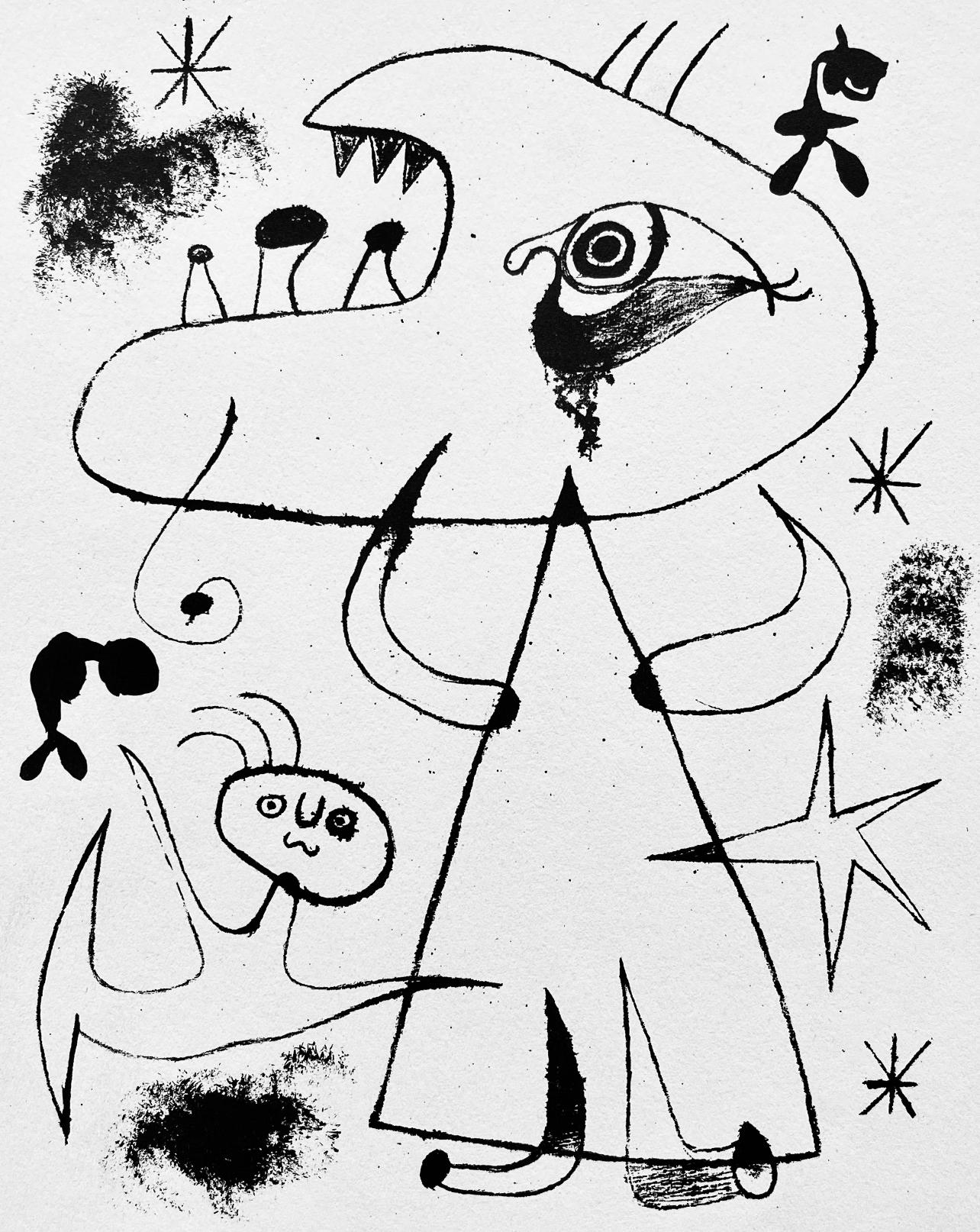 Joan Miró Figurative Print - Miro, Composition, The Prints of Joan Miro (after)