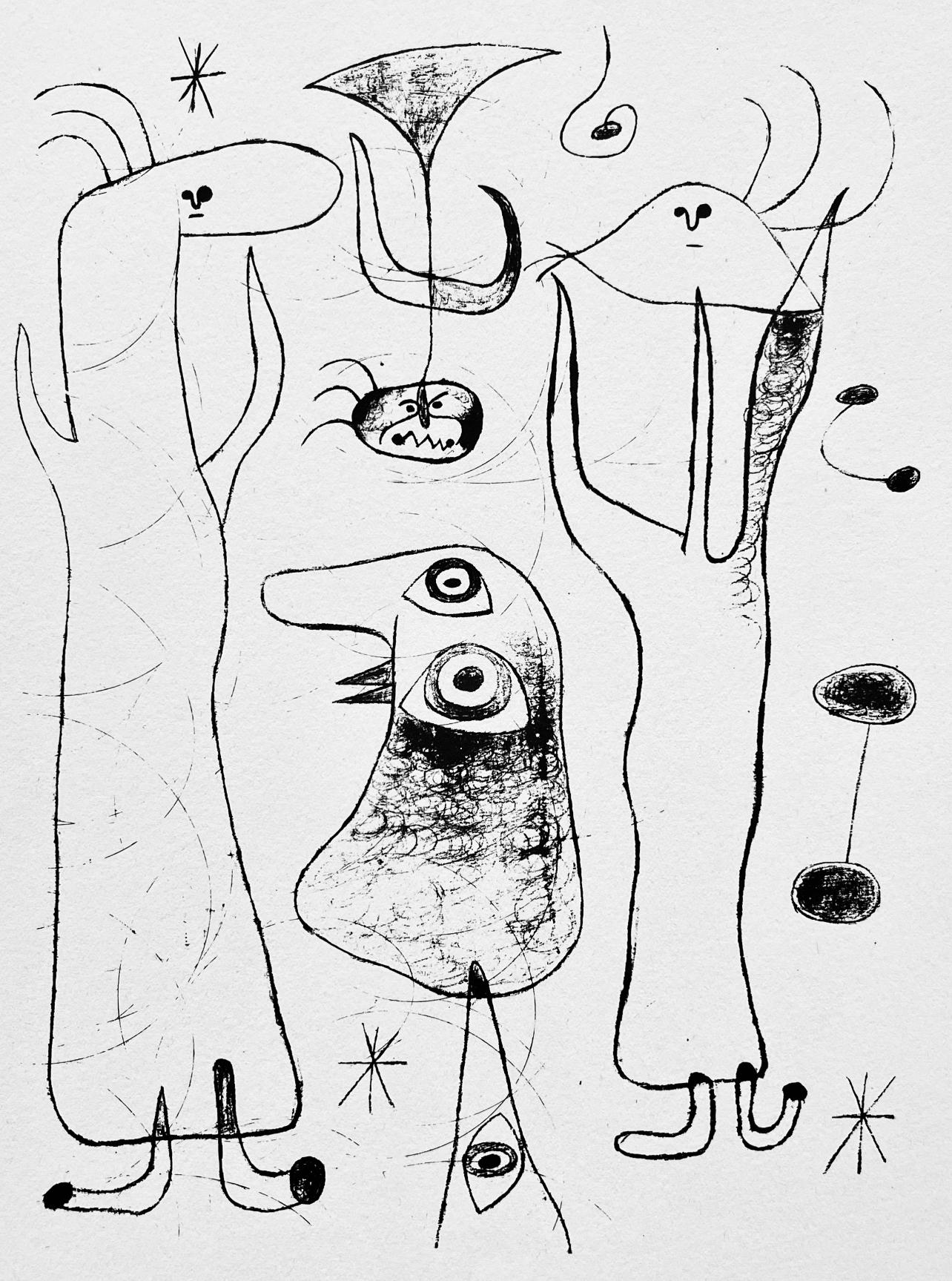 Joan Miró Figurative Print - Miro, Composition, The Prints of Joan Miro (after)