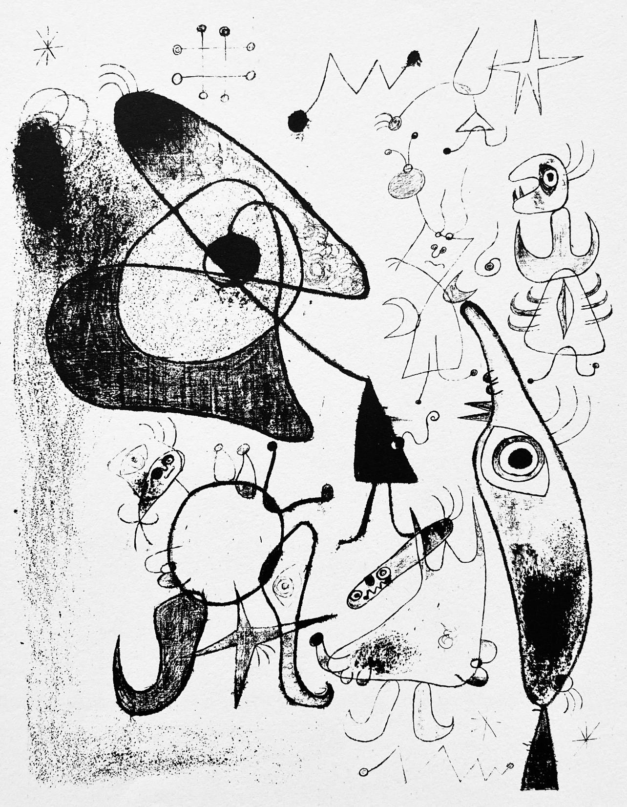 Joan Miró Figurative Print – Miro, Komposition, Die Drucke von Joan Miro (after)