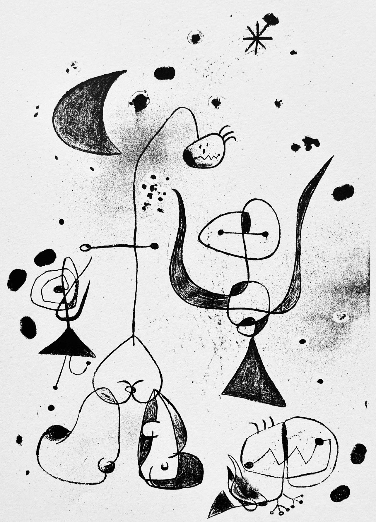 Joan Miró Figurative Print – Miro, Komposition, Die Drucke von Joan Miro (after)