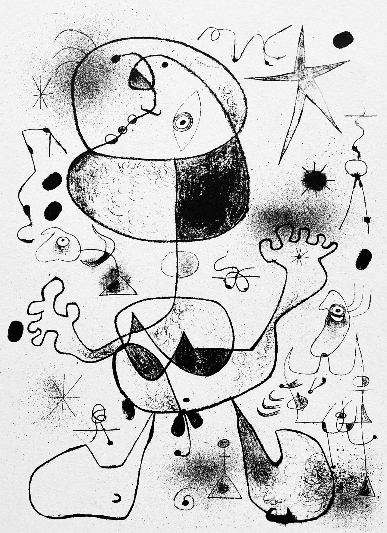 Joan Miró Abstract Print - Miro, Composition, The Prints of Joan Miro (after)