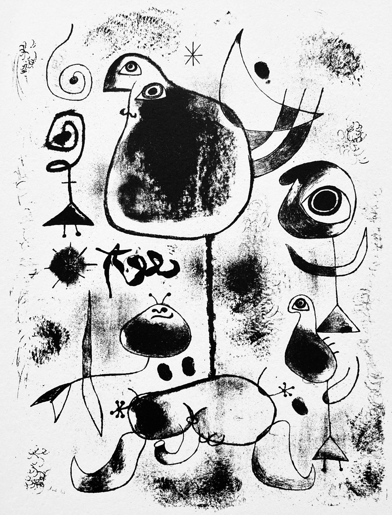 Joan Miró Figurative Print - Miro, Composition, The Prints of Joan Miro (after)