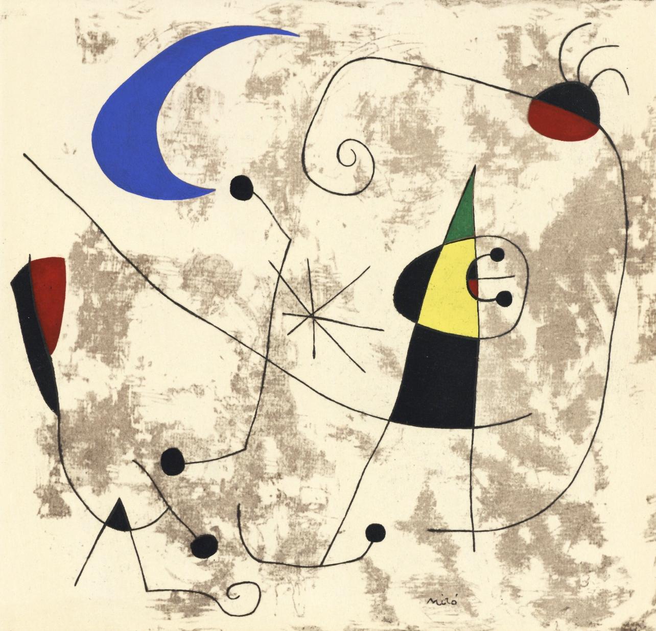 Miró, Composition, XXe Siècle (after) - Print by Joan Miró
