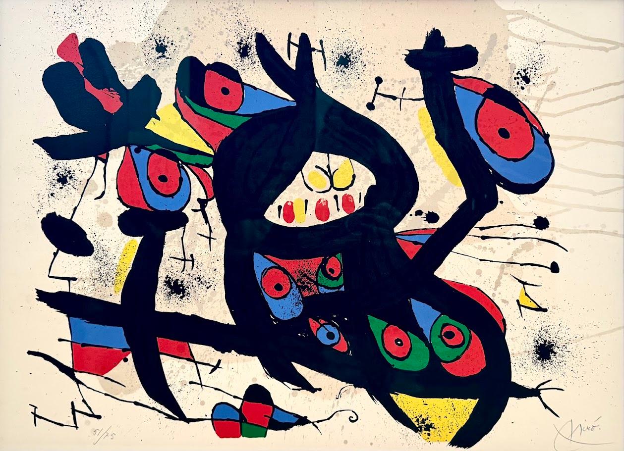 Joan Miró Abstract Print - Miró Exhibition at Casino Knokke: Signed Abstract Lithograph, 1970s