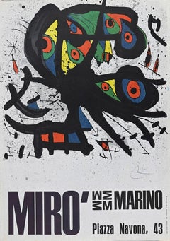Miró Exhibition Poster - Vintage Offset after Joan Mirò - 1971
