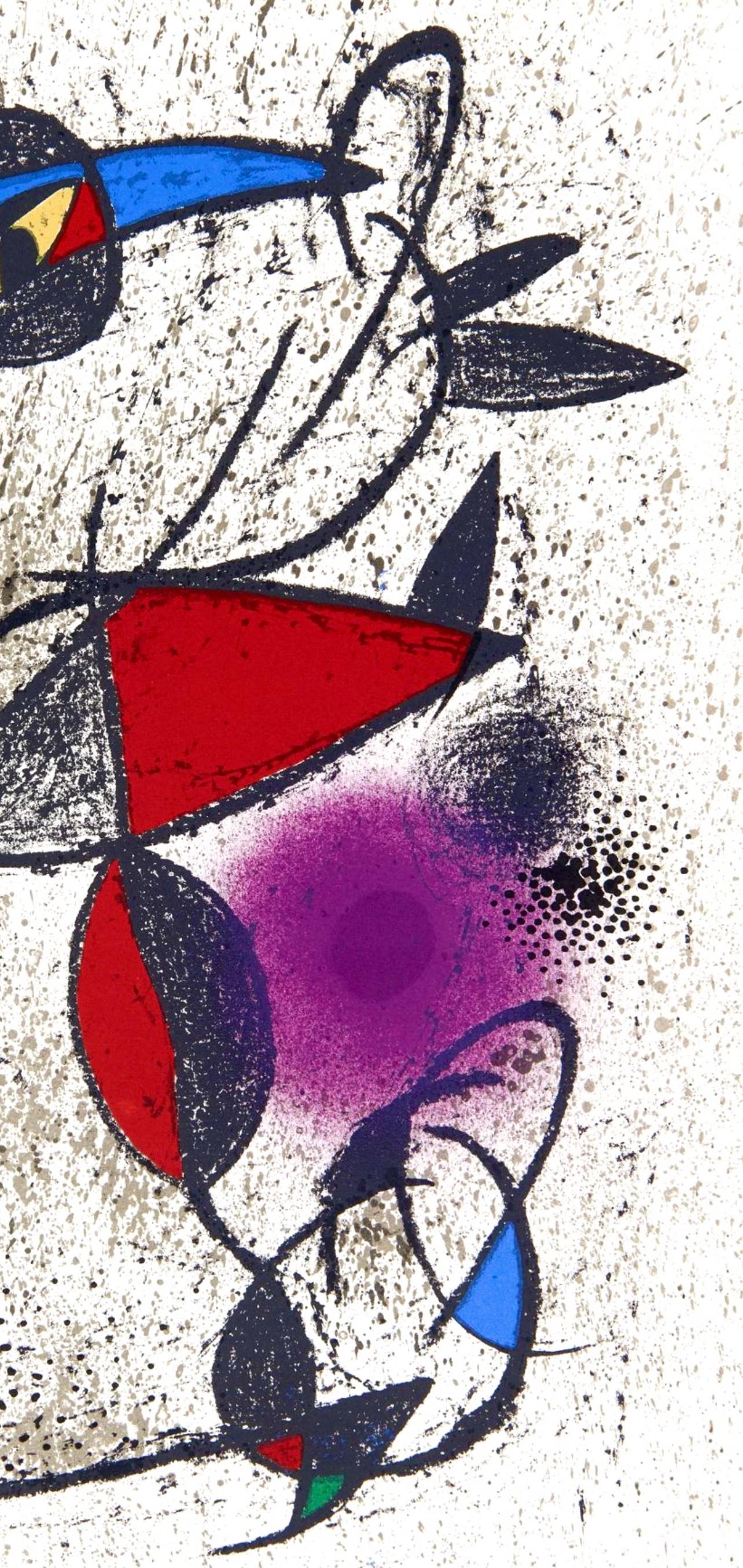 Miró, Faillie du calcaire, Souvenirs et portraits d'artistes (d'après) - Gris Abstract Print par Joan Miró