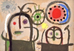 Miró, Femme en prière devant le soleil (C. 103; M. 382-383), Cartones (después)