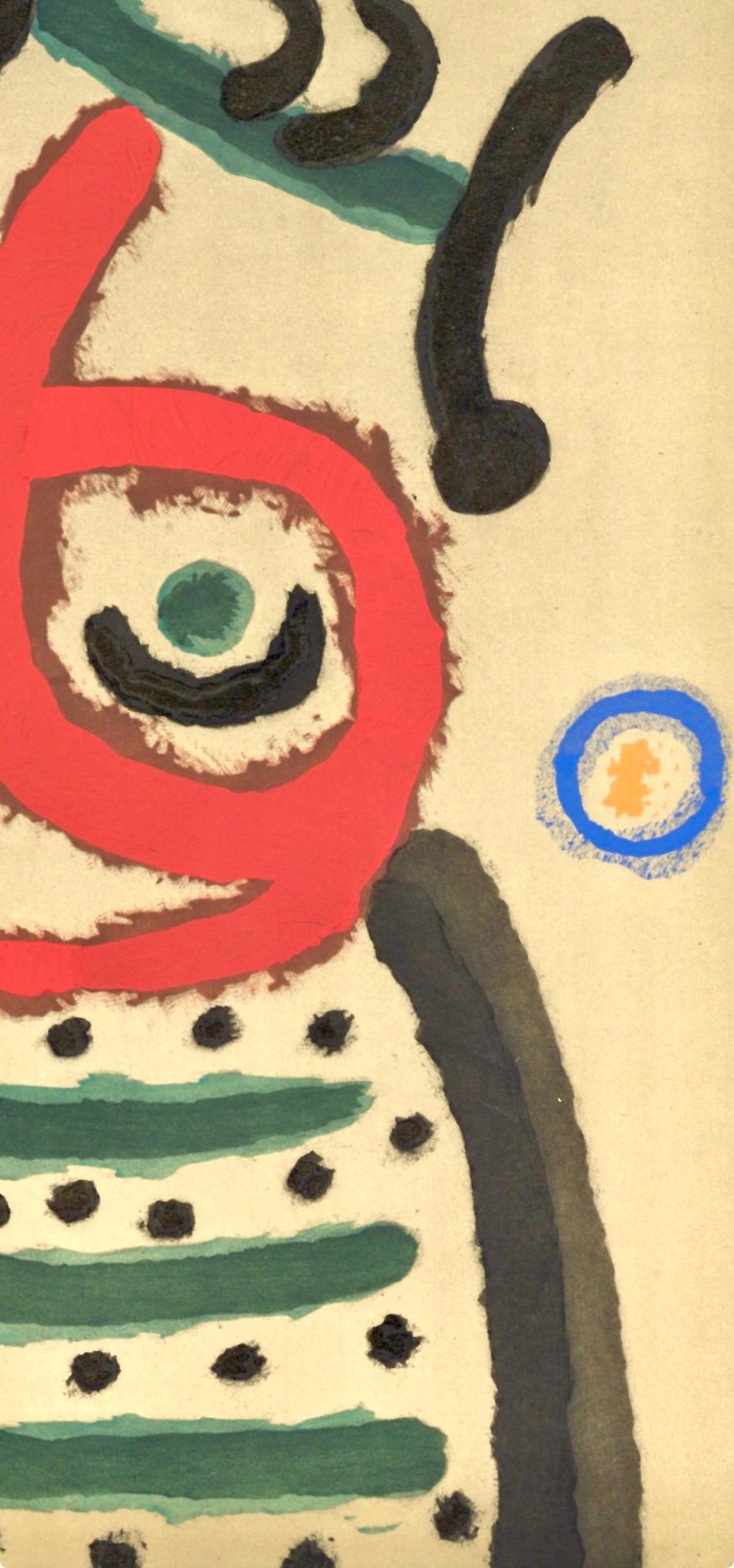 Miró, Femme et oiseau (Cramer 103; Mourlot 382-383), Cartones (después) - Print Surrealista de Joan Miró