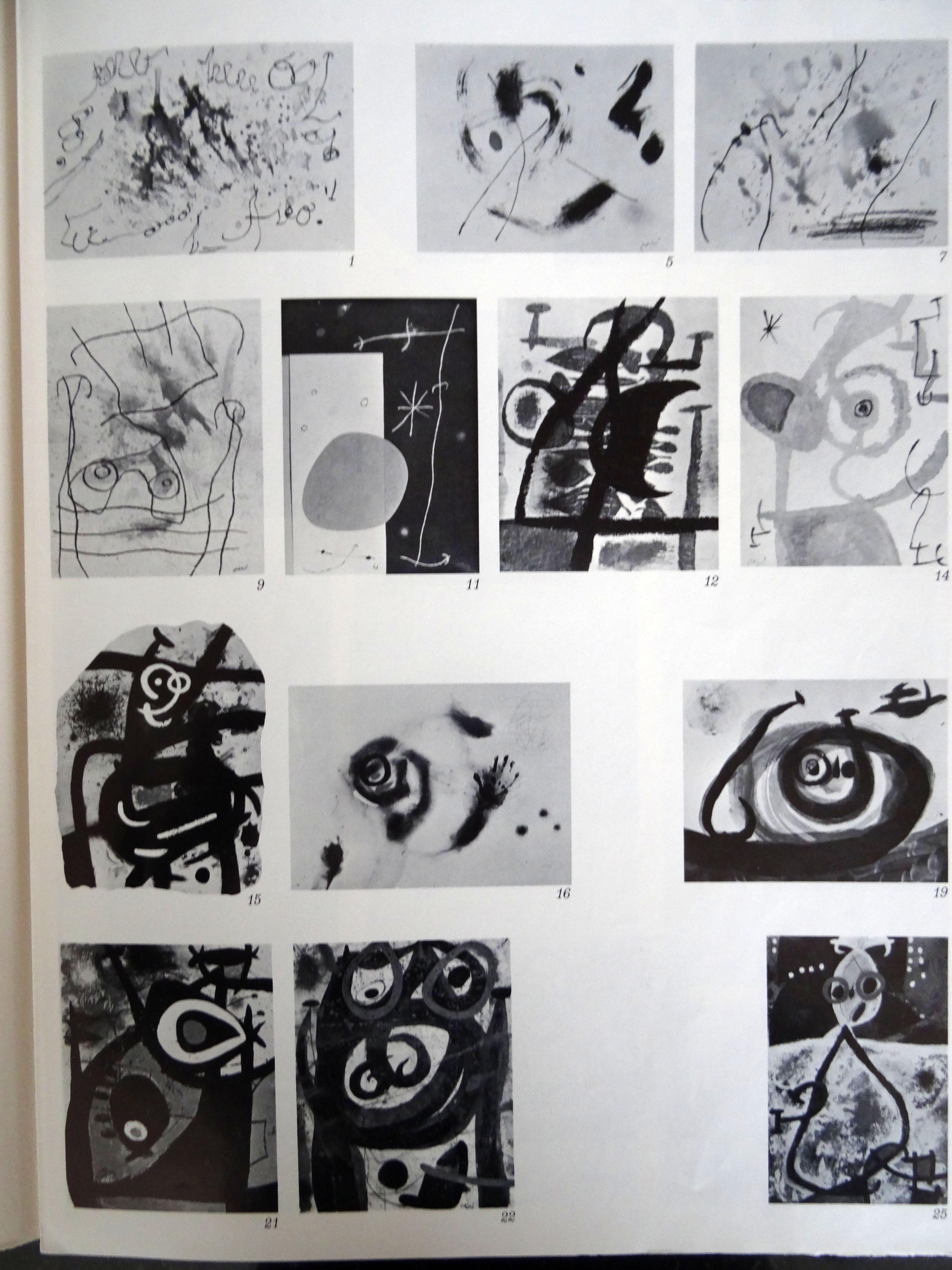 Miro, Joan. Derriere Le Miroir, album size 39x29 cm instance nr. 62 - Gray Abstract Print by Joan Miró