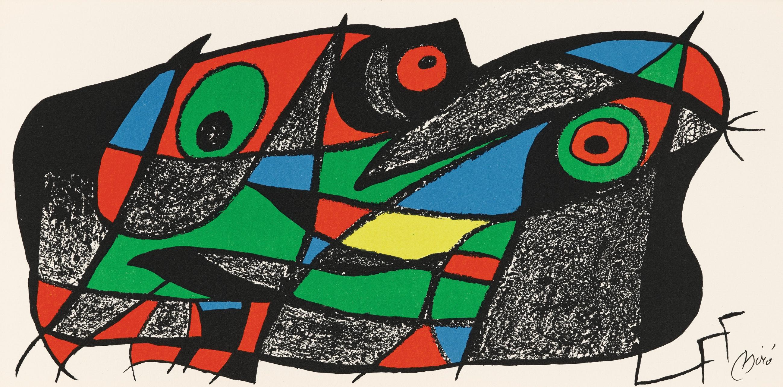 Lithograph on Guarro vélin paper. Inscription: Unsigned and unnumbered, as issued. Good condition. Notes: Published by Galerie Börjeson, Malmö; printed by La Polígrafa, Barcelona, 1974 in an edition of MD.

JOAN MIRO (1893-1983) Joan Miro was a