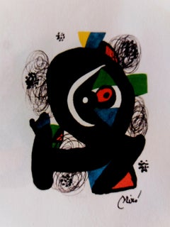 MIRO    La Melodie - Peinture lithographique originale à l'acide