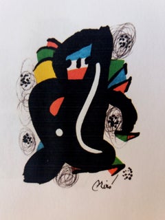 Miro    La mélodie acide. peinture lithographique originale.