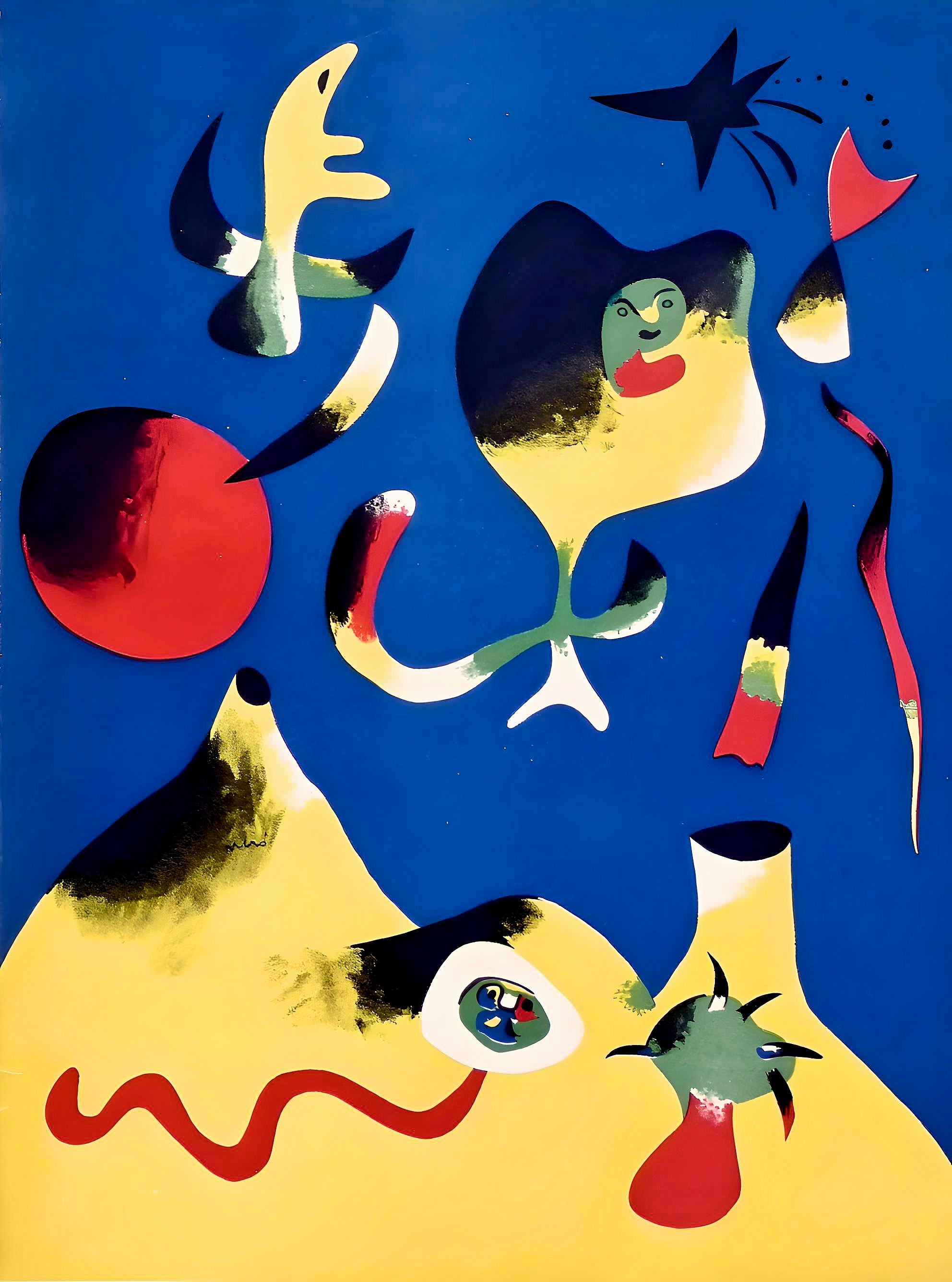 Joan Miró Abstract Print - Miró, L’air (Benhoura 395), Verve: Revue Artistique et Littéraire (after)