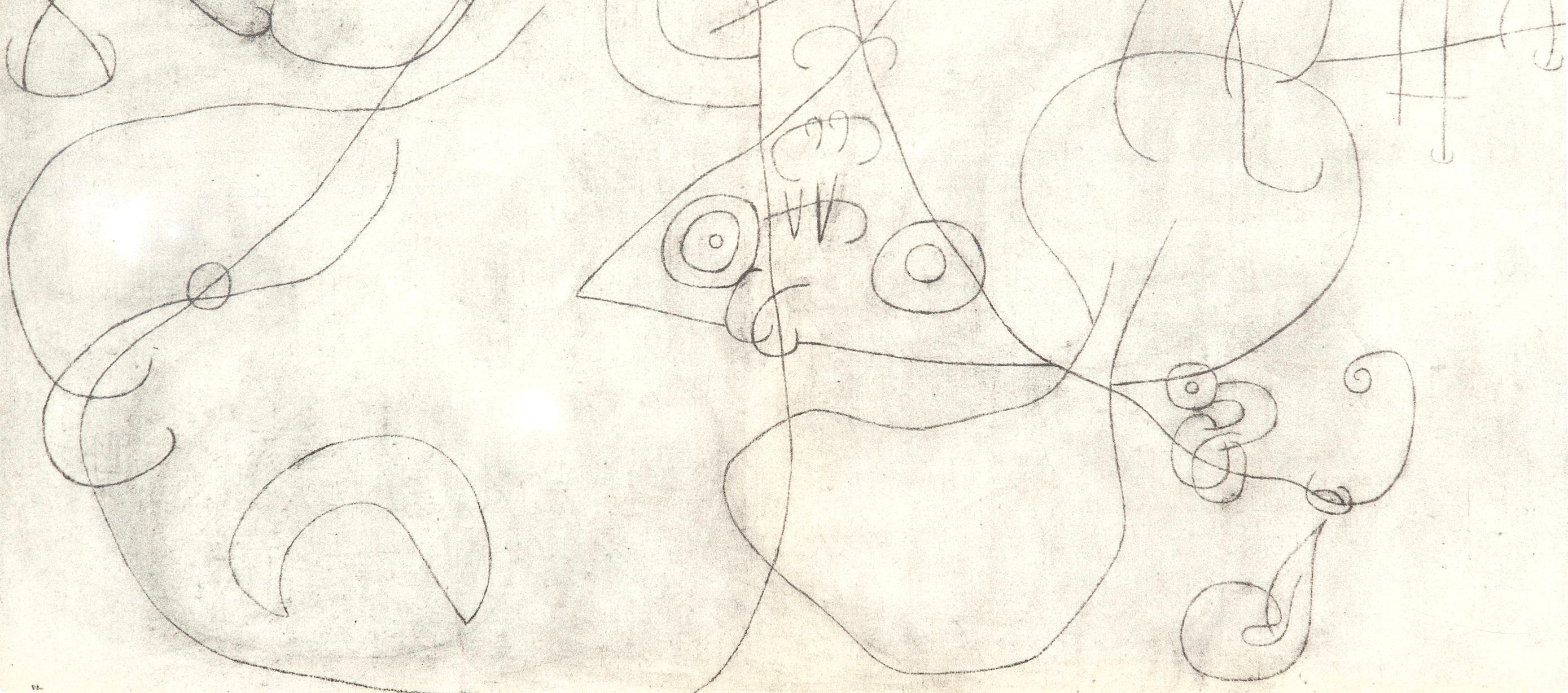 Miró, Le réveil de Madame Bou-Bou à l'aube (C. 69; D. 292; M. 286-294) (después) - Abstract Print Blanco de Joan Miró