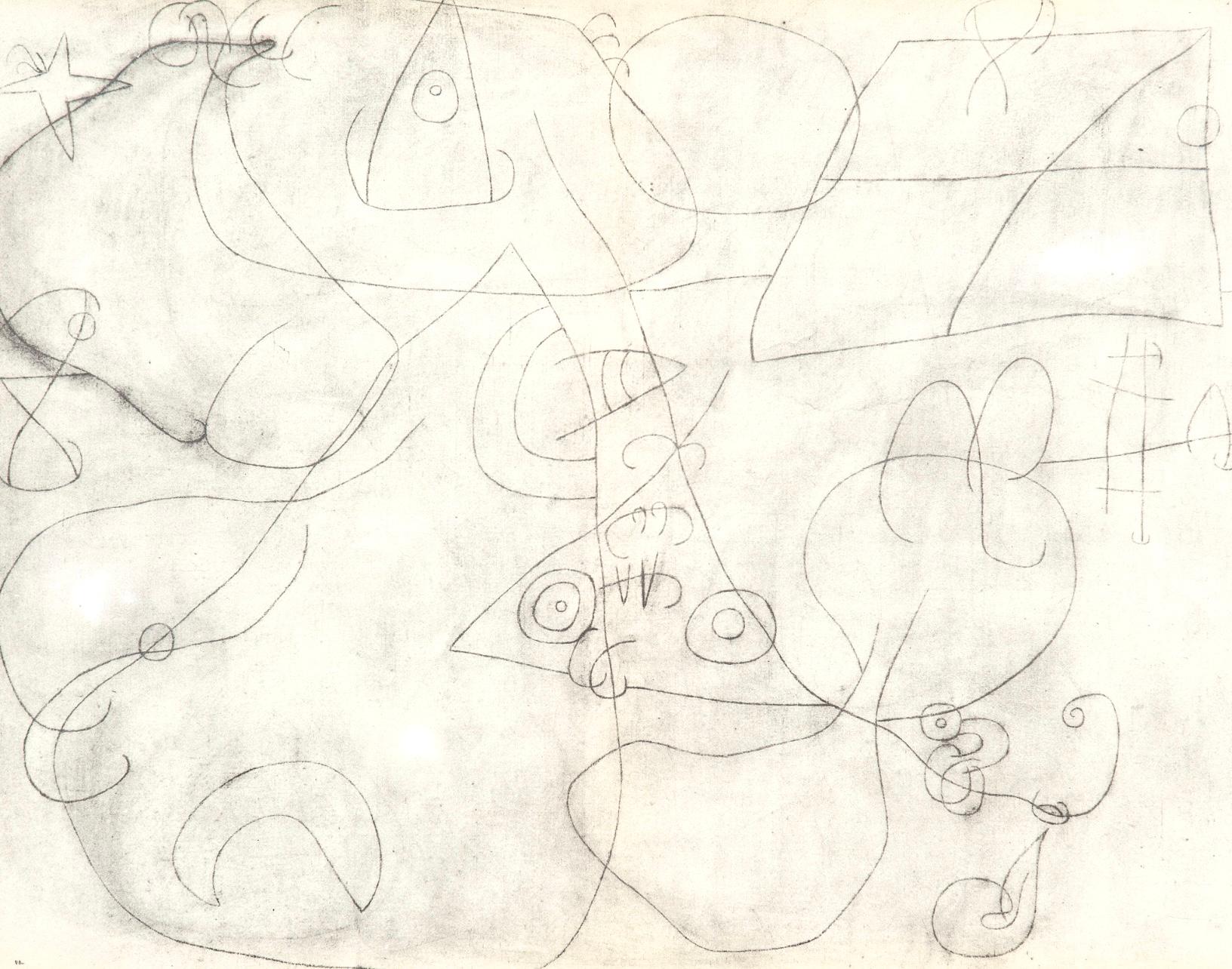 Abstract Print de Joan Miró - Miró, Le réveil de Madame Bou-Bou à l'aube (C. 69; D. 292; M. 286-294) (después)