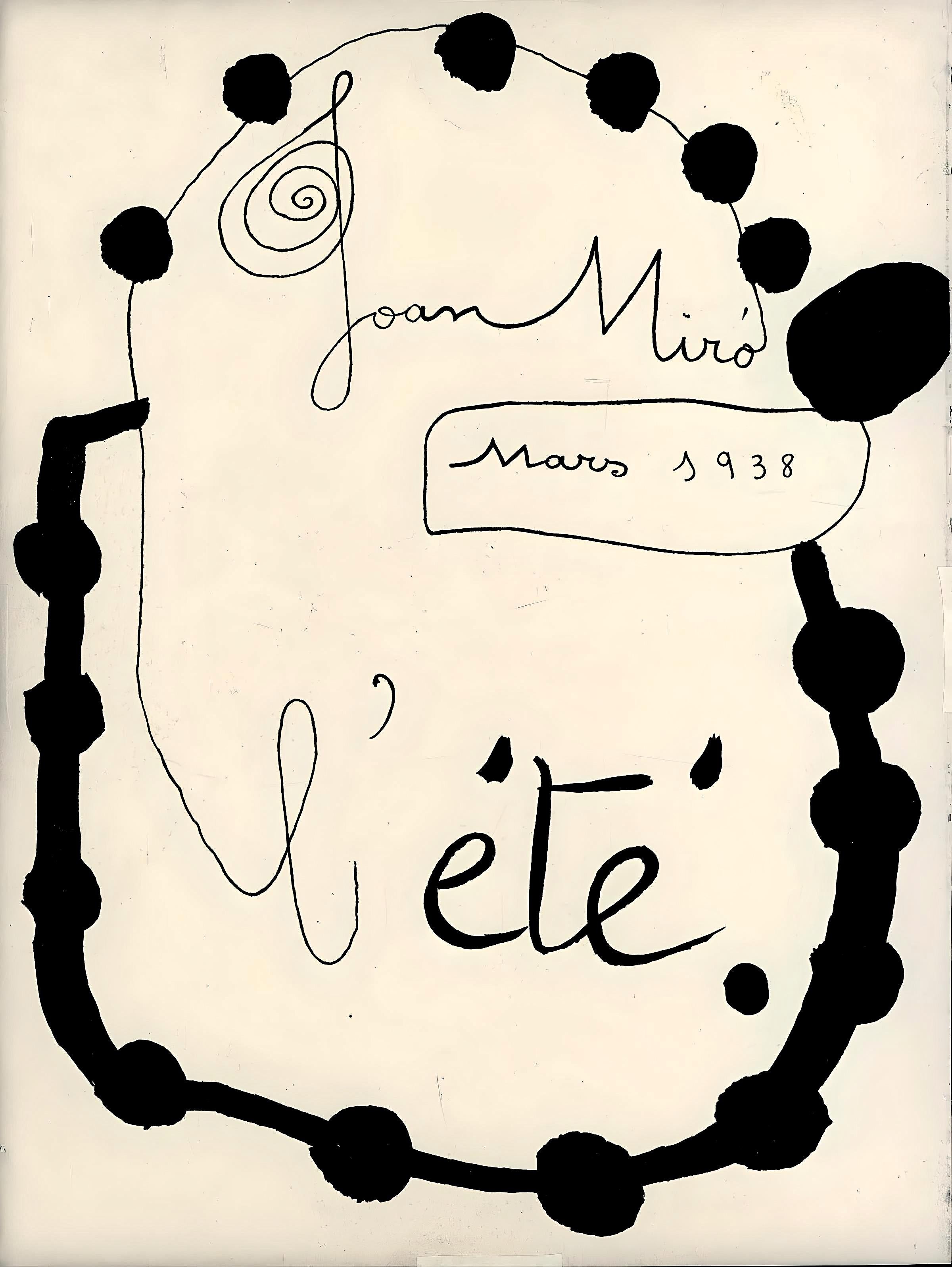 Miró, L'Ete (Dupin 1310; Benhoura 396), Verve: Revue Artistique (nach) im Angebot 1