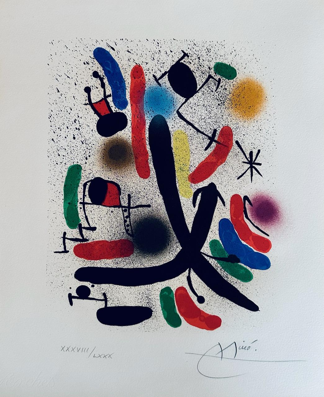 Miro Lithographie I, handsignierte Lithographie in limitierter Auflage – Print von Joan Miró