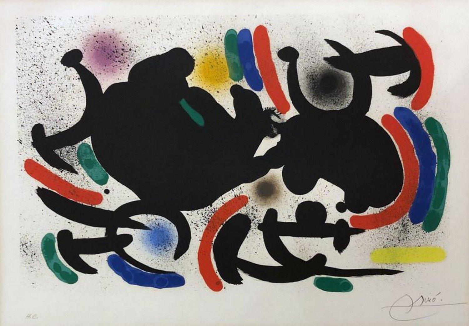 Joan Miró Abstract Print - Miro Lithograph I Plate 9 