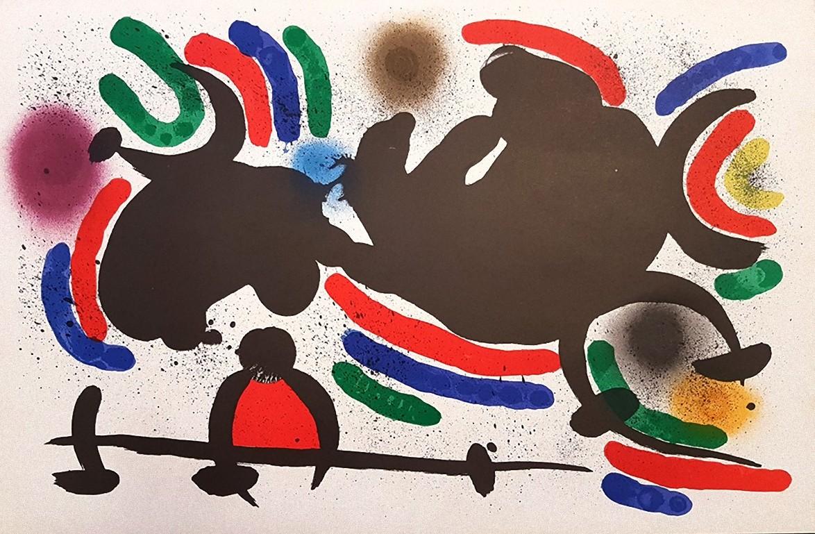 Joan Miró Abstract Print - Miró Lithographe I - Plate IV - Original Lithograph by J. Mirò - 1972