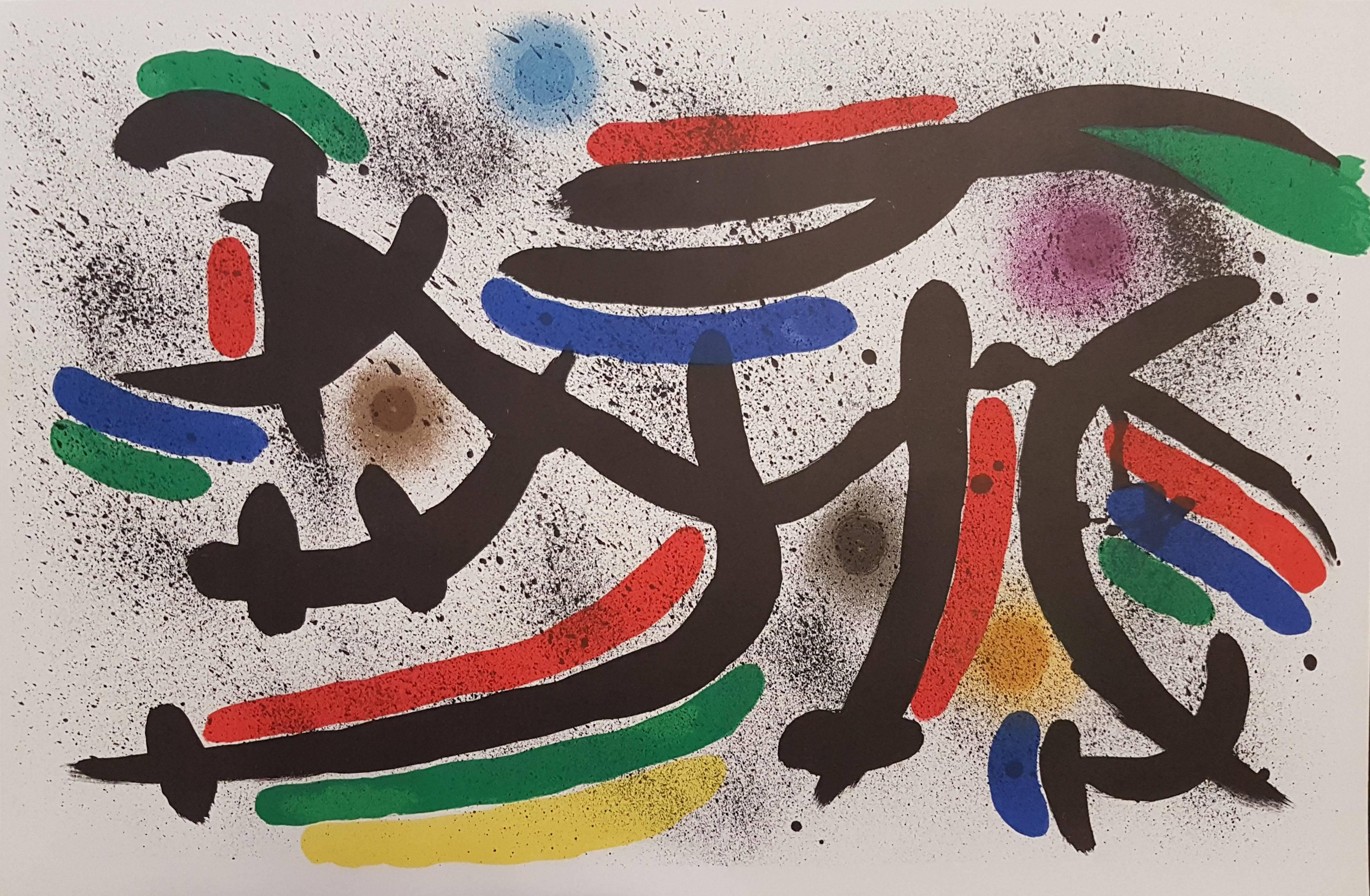 Abstract Print Joan Miró - Mirò Lithographe I - Planche IX - 1972