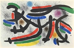 Lithographie Miró I - Planche IX - Lithographie de Joan Mirò - 1972