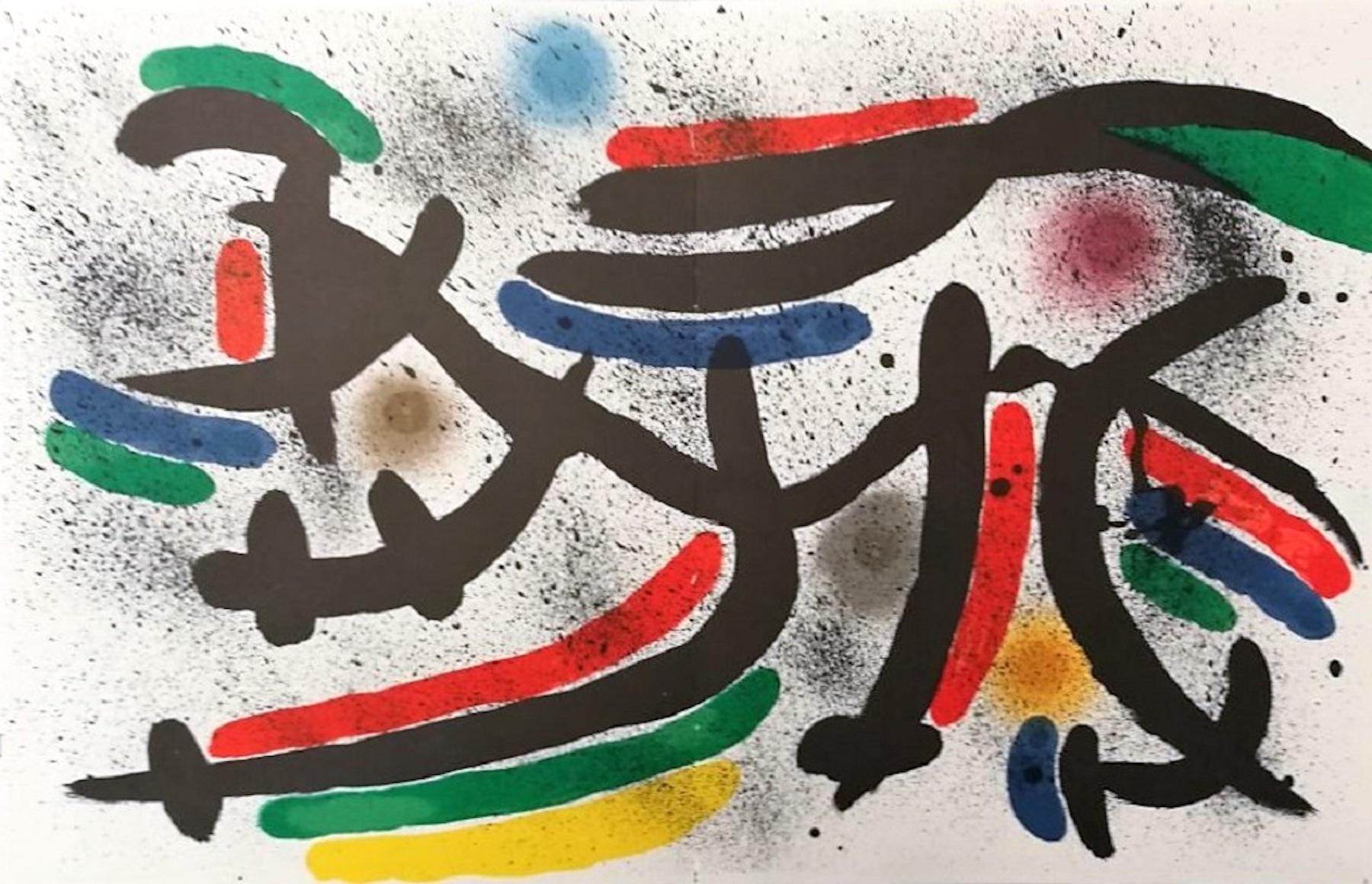 Joan Miró Abstract Print - Mirò Lithographe I - Plate IX - Lithograph - 1972
