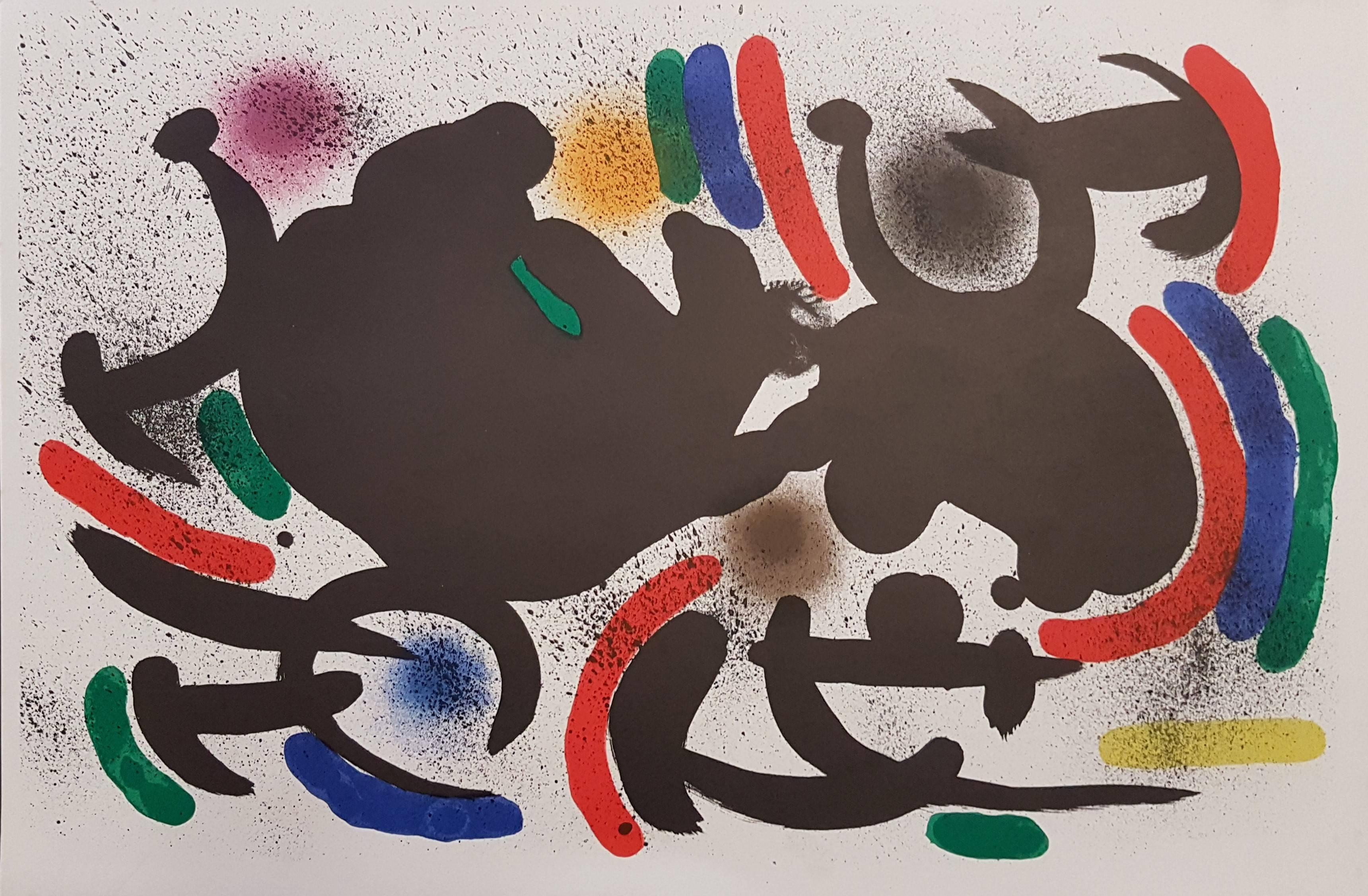 Joan Miró Abstract Print -  Mirò Lithographe I - Plate VII