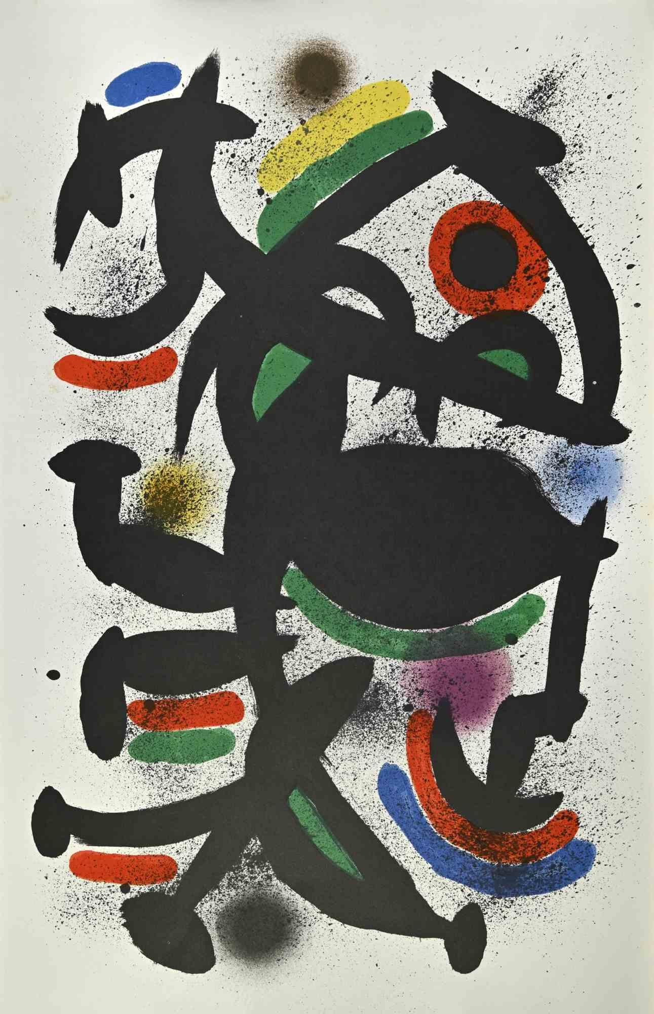 Abstract Print de Joan Miró - Miró Lithographe I - Lámina VIII - Litografía de J. Mirò - 1972