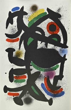 Miró Lithographe I - Planche VIII - Lithographie de J. Mirò - 1972