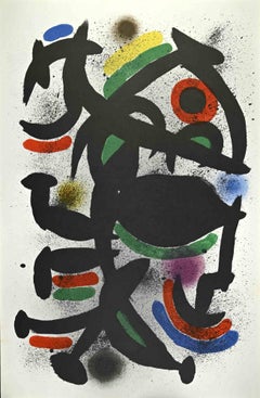 Miró Lithographe I - Planche VIII - Lithographie de J. Mirò - 1972