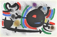 Vintage Miró Lithographe I - Plate X - Lithograph by Joan Mirò - 1972