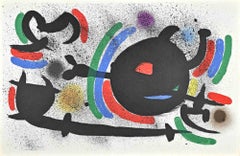 Miró Lithographe I - Plate X -  Lithograph by J. Mirò - 1972