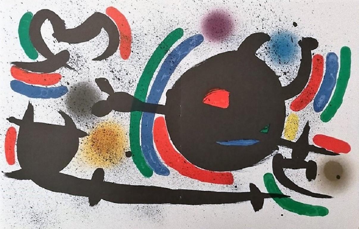 Joan Miró Abstract Print - Miró Lithographe I - Plate X - Lithograph by J. Mirò - 1972