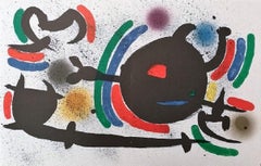 Miró Lithographe I - Plate X - Original Lithograph by J. Mirò - 1972