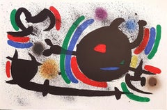 Miró Lithographe I - Planche X - Lithographie de J. Mirò - 1972