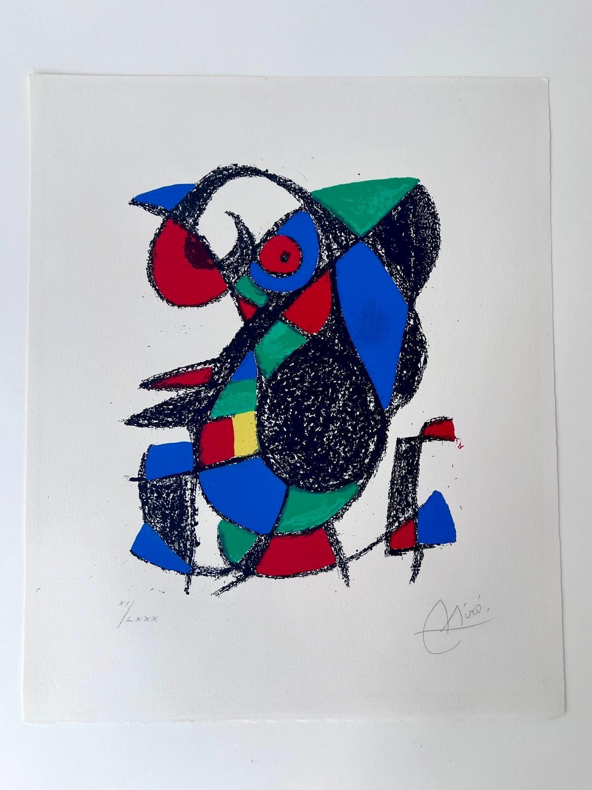 Miró Litografía II plancha 12 - Print Abstracto de Joan Miró