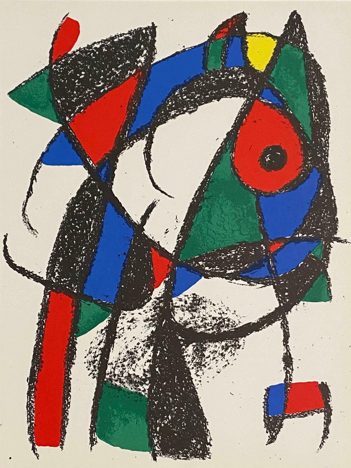 Joan Miró Print – Plate I, von 1975, Lithographie II