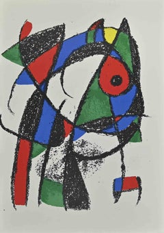 Miró Lithographe II - Platte I - Lithographie von J. Mirò - 1975
