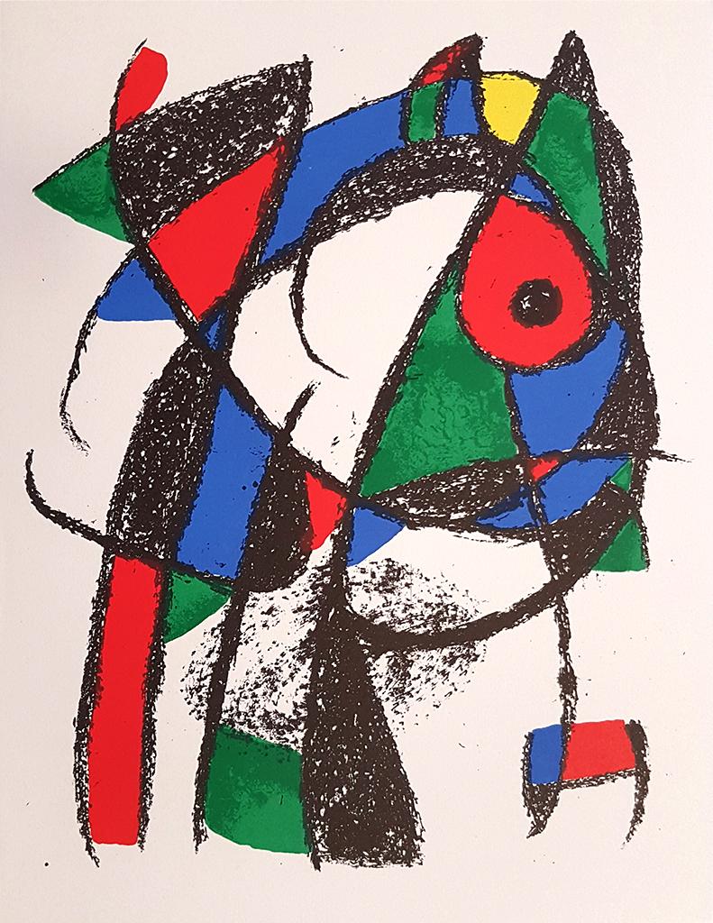 Joan Miró Abstract Print - Miró Lithographe II - Plate I - Original Lithograph by J. Mirò - 1975