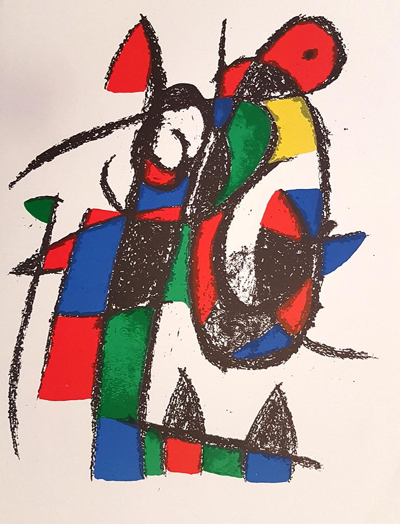 Joan Miró Abstract Print - Miró Lithographe II - Plate II - Lithograph by J. Mirò - 1975