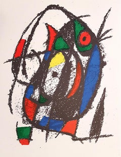 Miró Lithographe II - Plate IV - Original Lithograph by J. Mirò - 1975